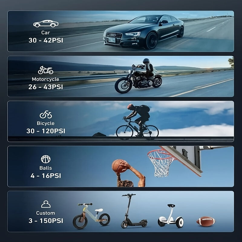 AstroAI – Smidig luftkompressor för bil, MC, cykel och bollar