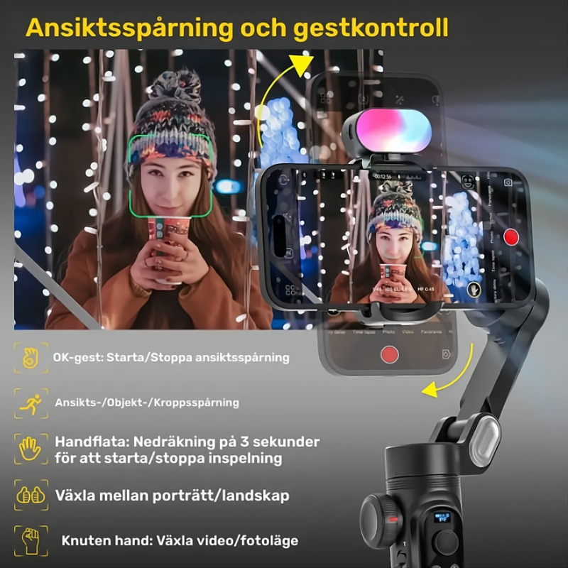 FaceTracker AI – Banger videos med en kroppsföljande AI-Stick